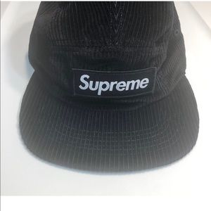 Supreme CAMO CORDUROY CAMP CAP • Style: Black New